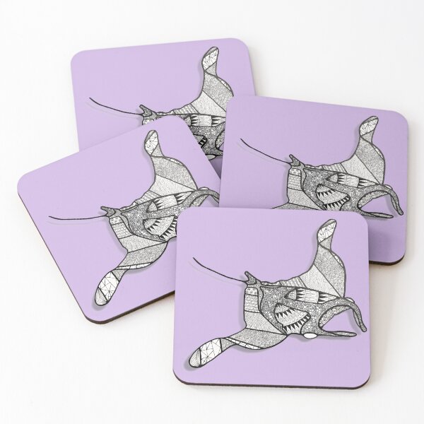 Item preview, Manta Ray - Intricate Hand-Drawn Ocean Wildlife Art designed and sold by alanamaeart.