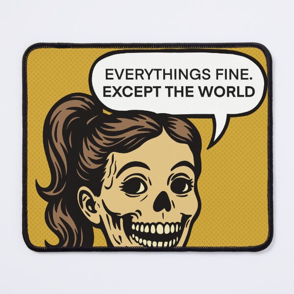 Item preview, Everything Fine Except The World PopCulture Zombie designed and sold by ChunkByChunk.