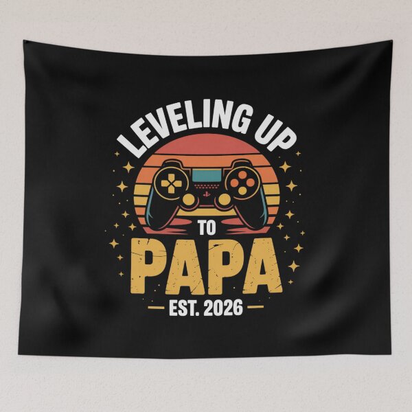 Item preview, Leveling Up to Papa Est. 2026 Gamer Dad designed and sold by Gogetgiggles.