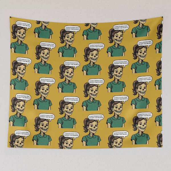 Item preview, Everything Fine Except The World PopCulture Zombie designed and sold by ChunkByChunk.