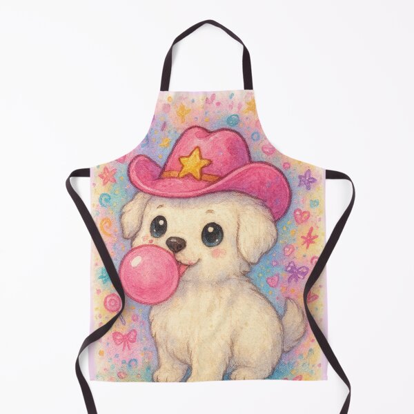 Item preview, Bubblegum Great Pyrenees Dog Illustration – Cute White Pyrenees Puppy Art designed and sold by SpacedOutRITZ.