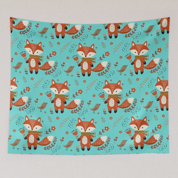 Item preview, Fox with Scarf and Tiny Bird designed and sold by AnnArtshock.