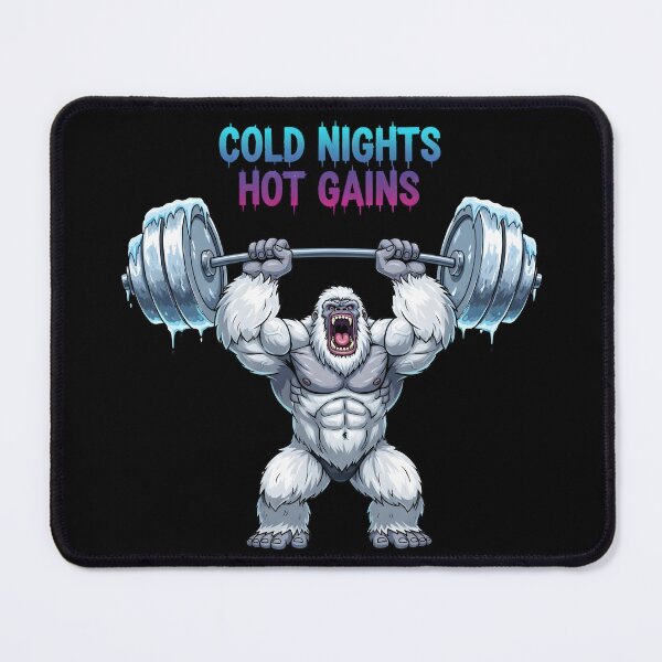 Item preview, Cold Nights Hot Gains - Yeti Gym Beast Winter Arc Motivation designed and sold by MegzDesign.