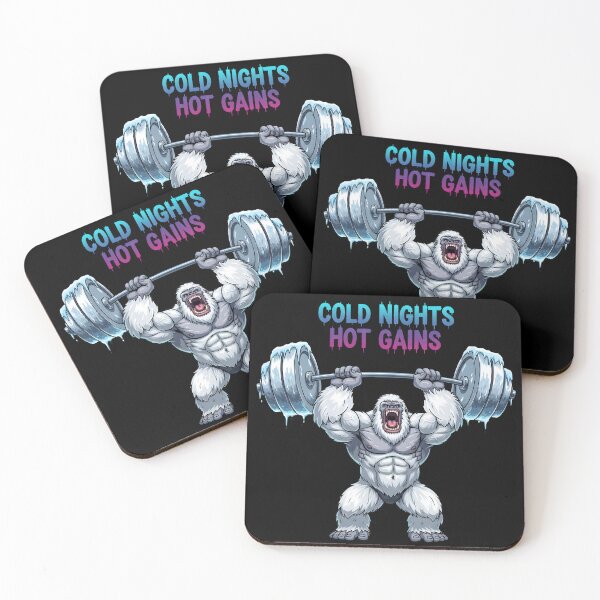 Item preview, Cold Nights Hot Gains - Yeti Gym Beast Winter Arc Motivation designed and sold by MegzDesign.