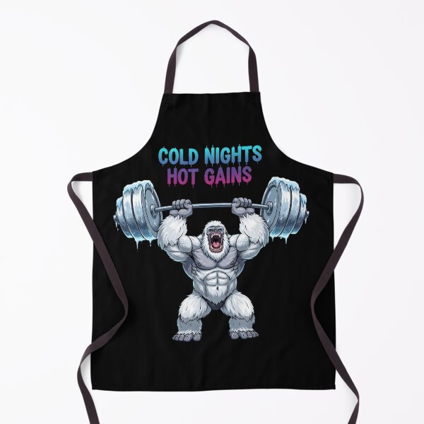 Item preview, Cold Nights Hot Gains - Yeti Gym Beast Winter Arc Motivation designed and sold by MegzDesign.
