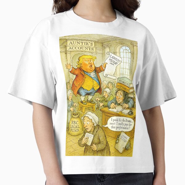 Sketching the News — #1: Trump, the BBC, and the Licence Fee Shake-Down Boxy T-Shirt