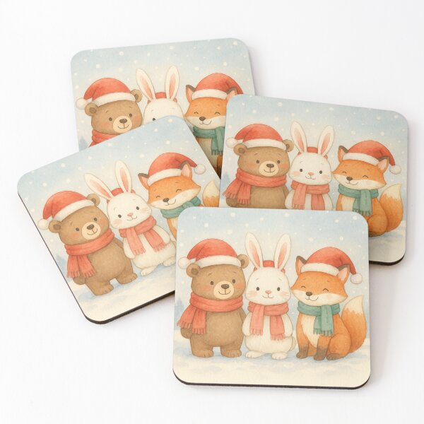 Item preview, Cute Christmas Animals Winter designed and sold by oiline-art.