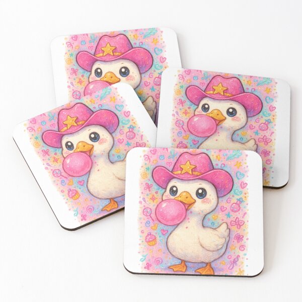 Item preview, Bubblegum Cowboy Goose Illustration – Funny Silly Goose in Cowboy Hat Art designed and sold by SpacedOutRITZ.