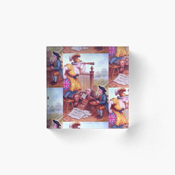 Sketching the News — #2: Britain Copies Denmark Without Reading the Instructions Acrylic Block