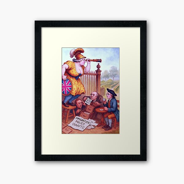 Sketching the News — #2: Britain Copies Denmark Without Reading the Instructions Framed Art Print