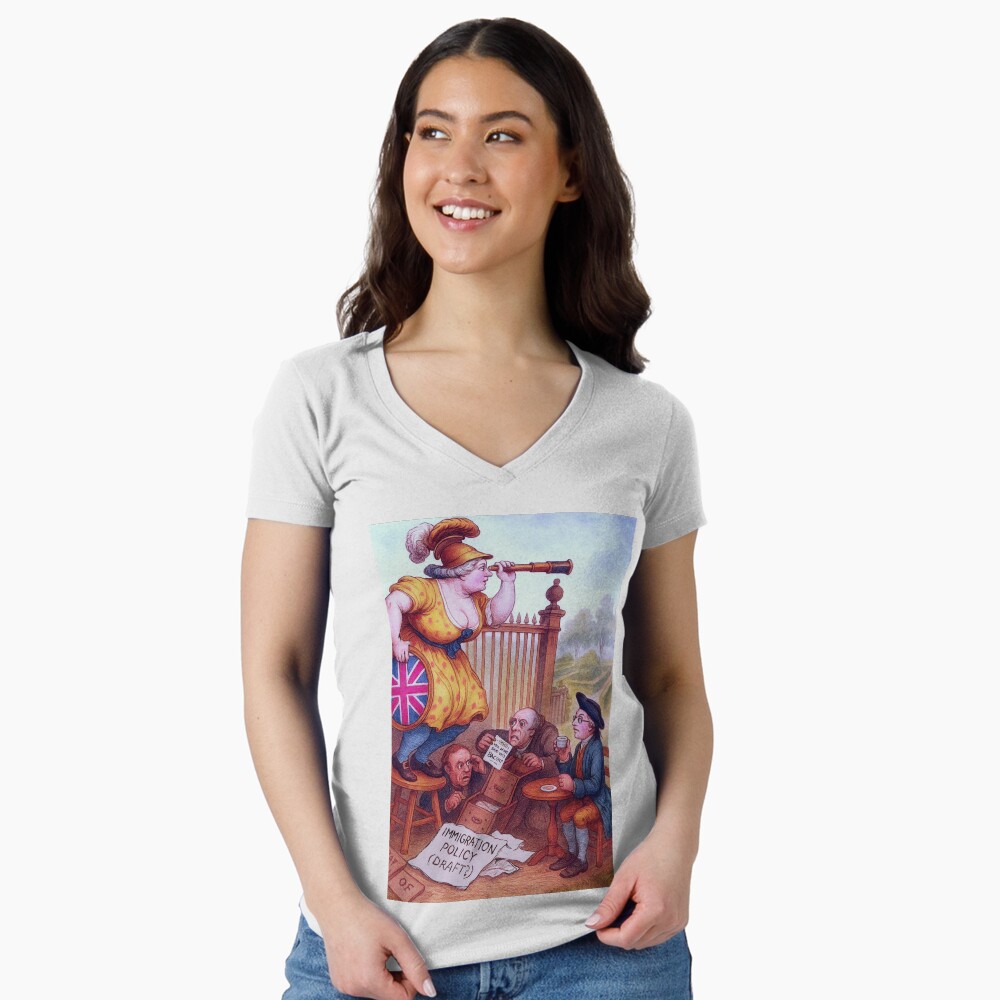 Item preview, Fitted V-Neck T-Shirt designed and sold by taletellerclub.