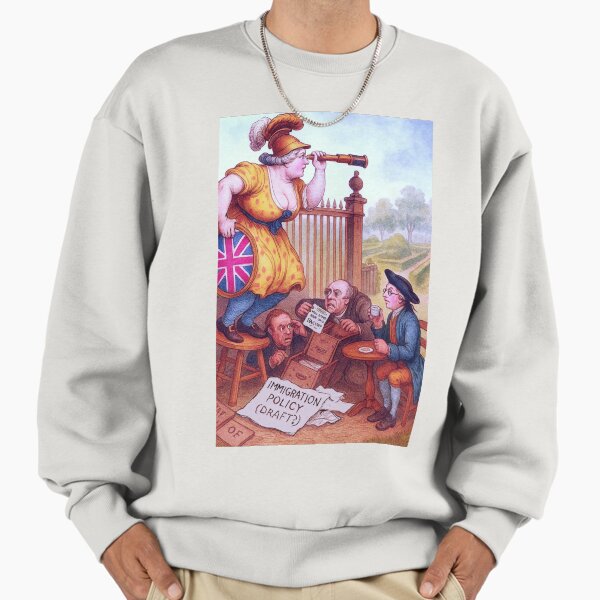 Sketching the News — #2: Britain Copies Denmark Without Reading the Instructions Premium Oversized Sweatshirt