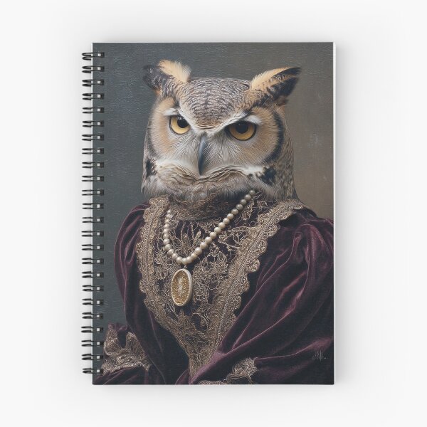 Item preview, Victorian Lady Owl Portrait Vintage Bird Art designed and sold by SpecInkStudio.