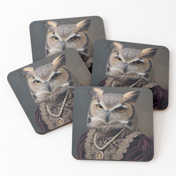 Item preview, Victorian Lady Owl Portrait Vintage Bird Art designed and sold by SpecInkStudio.