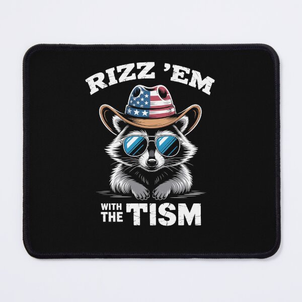 Item preview, Rizz Em With The Tism Autistic Raccoon 4th Of July  designed and sold by Veroniadic.