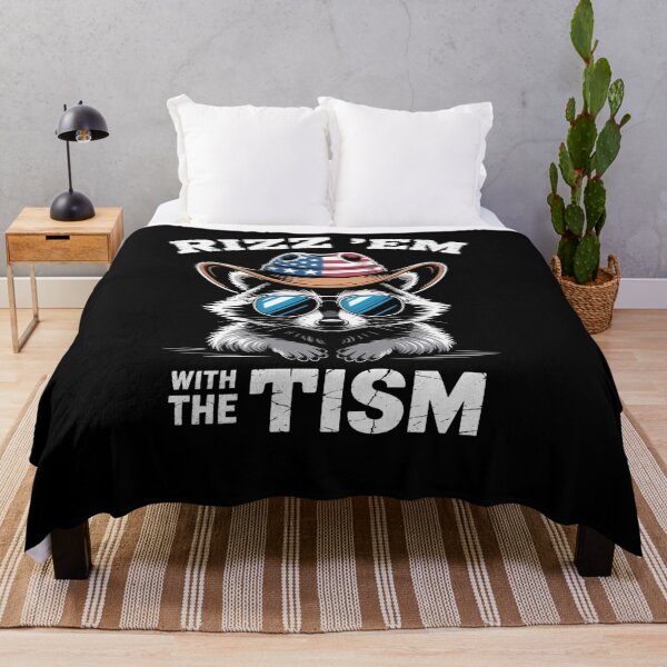 Item preview, Rizz Em With The Tism Autistic Raccoon 4th Of July designed and sold by Veroniadic.