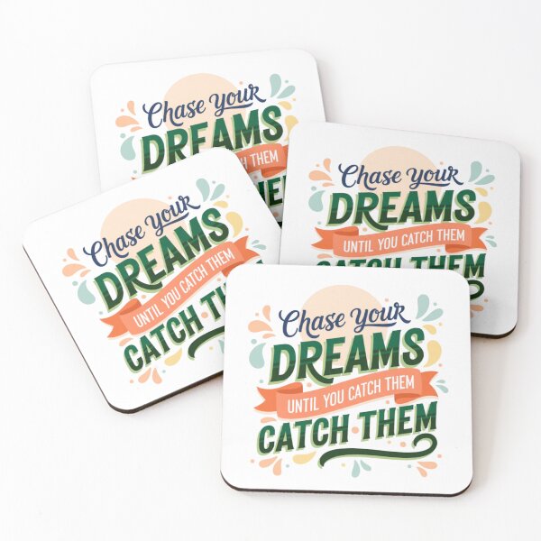 Item preview, Chase Your Dreams Motivational Typography Quote Design designed and sold by matjaralbalad.