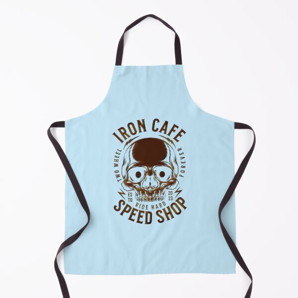 Item preview, Iron Cafe Speed Shop Skull – Vintage Biker Emblem designed and sold by creativerooney.