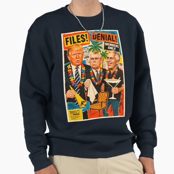 Sketching the News — #3: Trumping Through the Epstein Files Pullover Sweatshirt