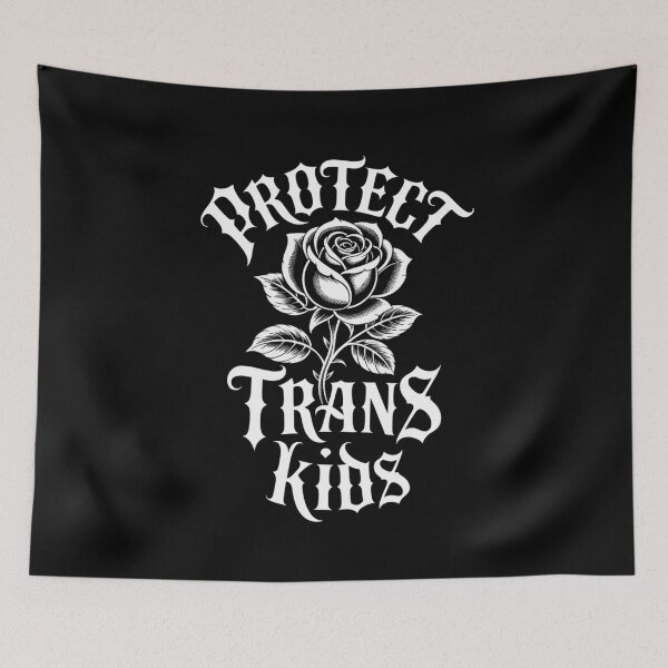 Item preview, Protect Trans Kids Lgbtq Rose Ally Trans Pride Flag designed and sold by JonGogue.