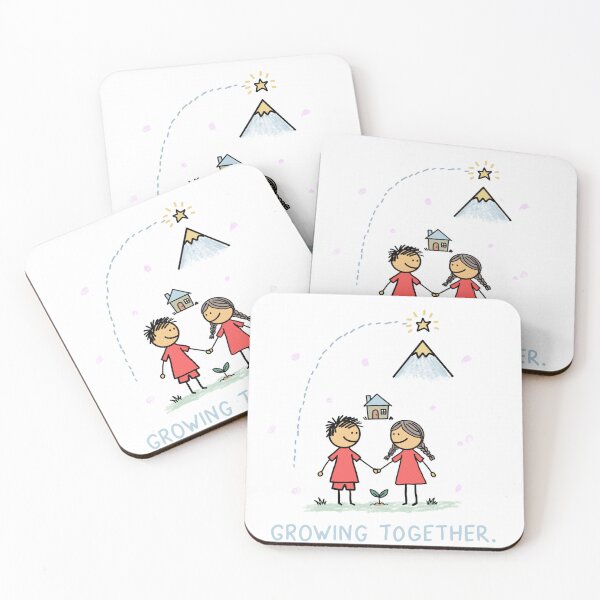 Item preview, Growing Together – Cute Couple Illustration About Love, Growth & Future Dreams designed and sold by Popstudio85.