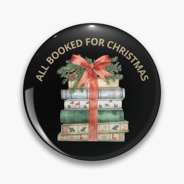 Item preview, Book Lover Christmas, All booked for Christmas,  Cozy Christmas Reading Club, Book Stack Christmas designed and sold by KolorellaS.