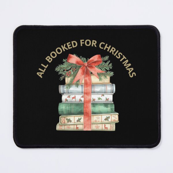 Item preview, Book Lover Christmas, All booked for Christmas, Cozy Christmas Reading Club, Book Stack Christmas designed and sold by KolorellaS.