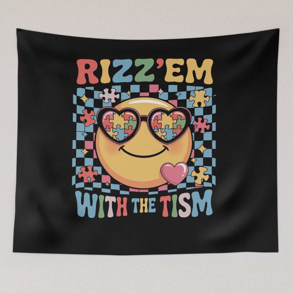 Item preview, Rizz Em With The Tism Smile Autism Awareness designed and sold by Veroniadic.