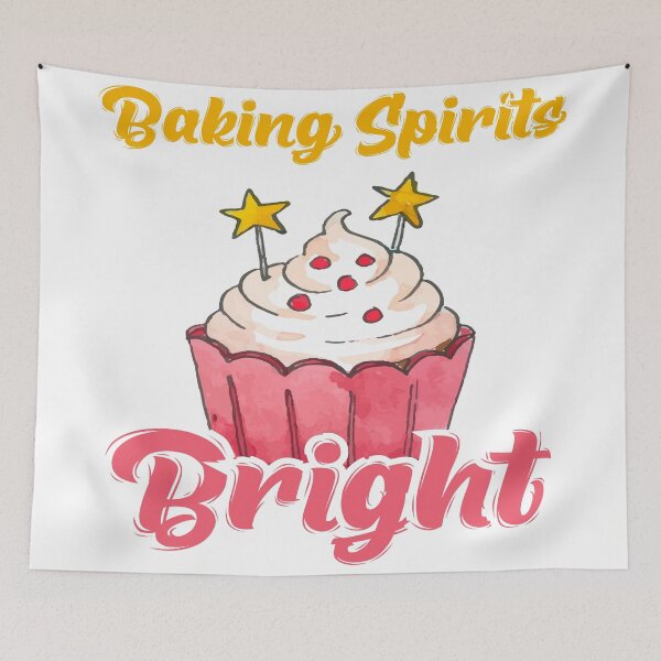Item preview, Baking Spirits Bright Funny Christmas Cupcake T-Shirt designed and sold by SP Street Print.