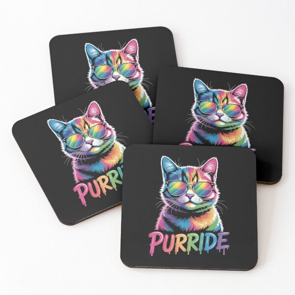 Item preview, Purride Gay Rights Rainbow Pride Month Lgbtq Cat  designed and sold by JonGogue.