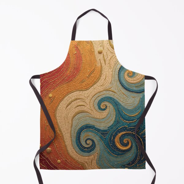Item preview, Aboriginal Inspired Dot Art - Lava And Sea Waves designed and sold by GrinGalore.