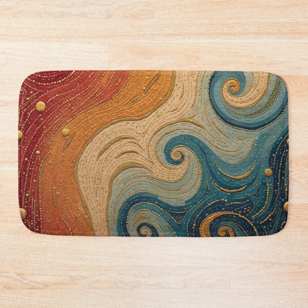 Item preview, Aboriginal Inspired Dot Art - Lava And Sea Waves designed and sold by GrinGalore.