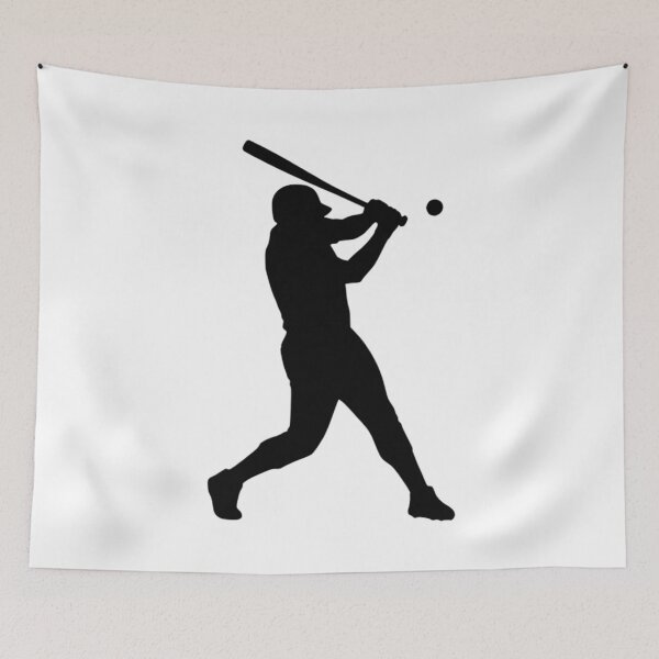 Item preview, Dynamic Baseball Player Silhouette | Minimalist Black Hitter Graphic | Athlete Sports Fan Art designed and sold by EpicSportsArt.