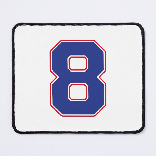 Item preview, Jersey Number 8 / Player Shirt Number Eight (Blue with Red Outline) designed and sold by STUDIO-72.