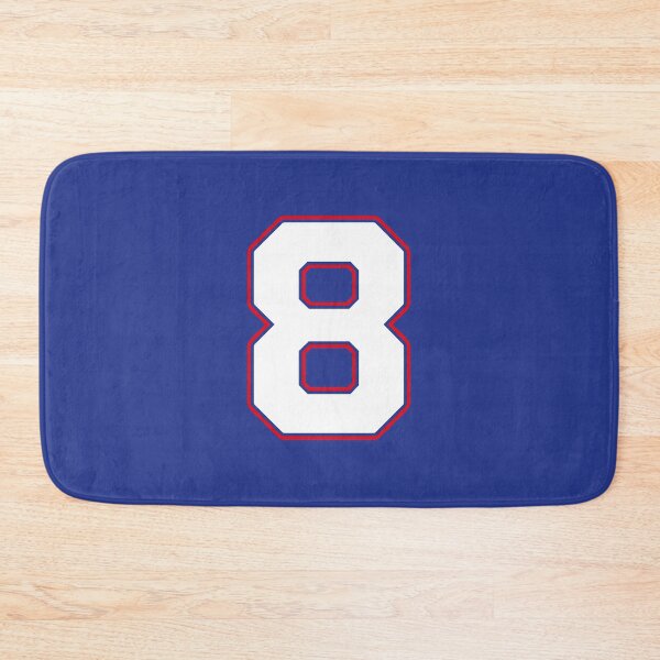 Item preview, Jersey Number 8 / Player Shirt Number Eight (White with Red Outline) designed and sold by STUDIO-72.
