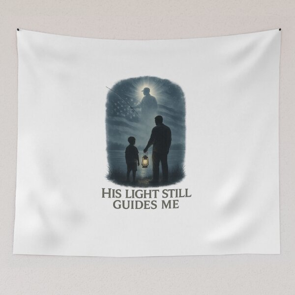 Item preview, Fishing With Angels – His Light Still Guides Me designed and sold by lineandlegacy.