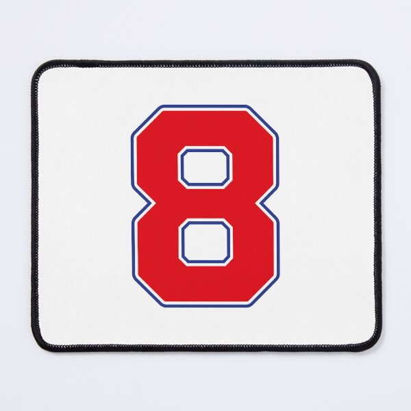 Item preview, Jersey Number 8 / Player Shirt Number Eight (Red with Blue Outline) designed and sold by STUDIO-72.