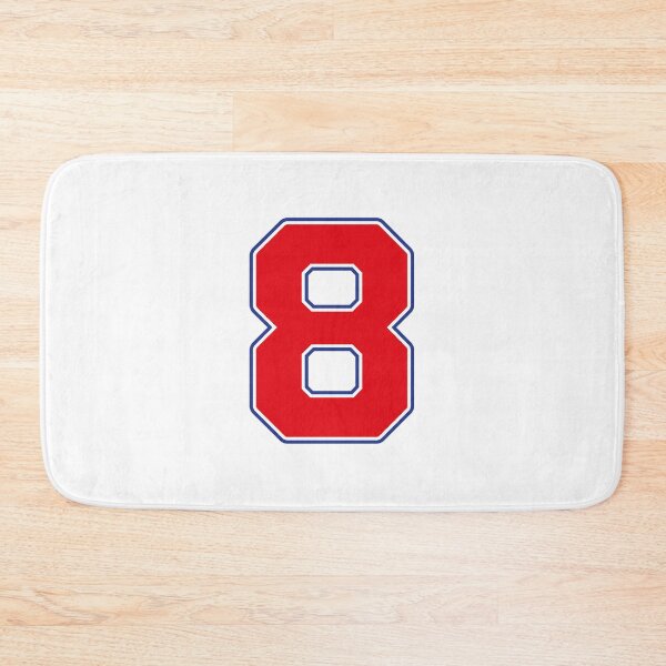 Item preview, Jersey Number 8 / Player Shirt Number Eight (Red with Blue Outline) designed and sold by STUDIO-72.
