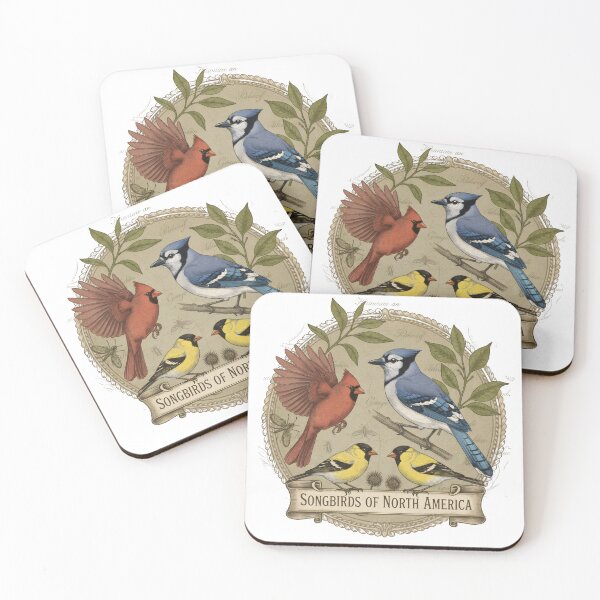 Item preview, Vintage Bird Guide Collage T-Shirt | Retro Blue Jay Cardinal Goldfinch Illustration | Ornithology Gift for Bird Watchers designed and sold by NatureNookTees.