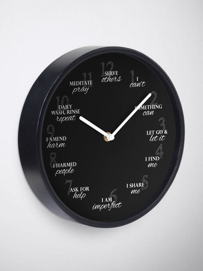Alternate view of 12 Steps of Recovery Clock Clock