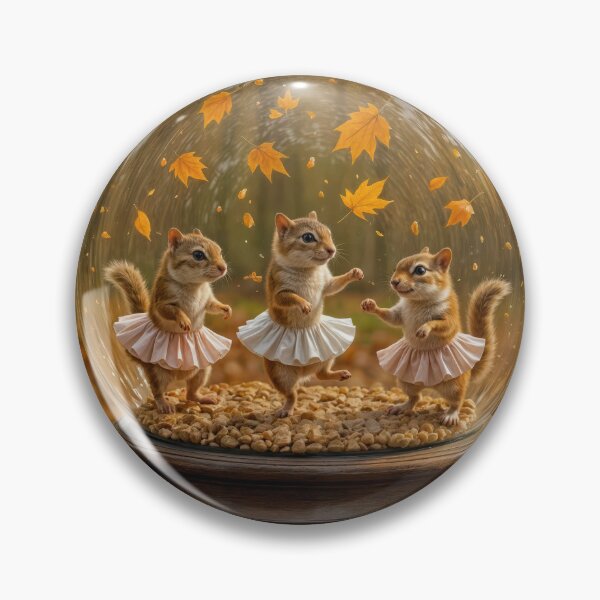 Item preview, Chipmunks Dancing In a Glass Globe designed and sold by Maria Dryfhout.