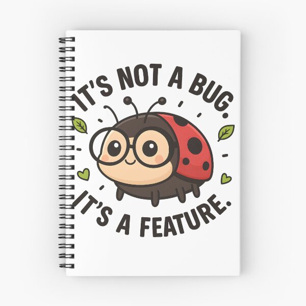 Item preview, It’s Not a Bug, It’s a Feature – Cute Geek Ladybug designed and sold by SoulenCify.