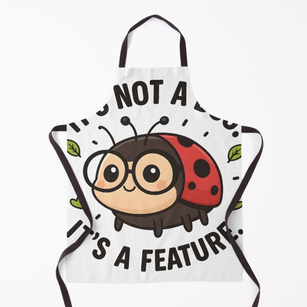 Item preview, It’s Not a Bug, It’s a Feature – Cute Geek Ladybug designed and sold by SoulenCify.