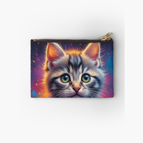 Item preview, Colorful Painted Kitten Portrait – Vibrant Artistic Cat Art designed and sold by SweetRossel.