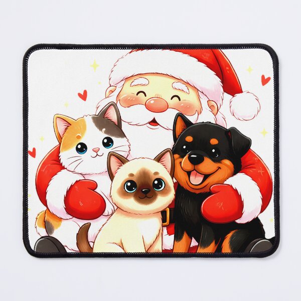 Item preview, Purr-fectly Huggable: Santa’s Snuggle Trio designed and sold by meesub.