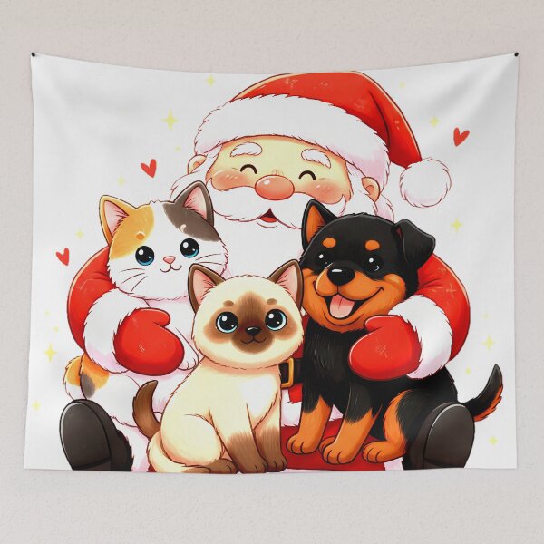 Item preview, Purr-fectly Huggable: Santa’s Snuggle Trio designed and sold by meesub.