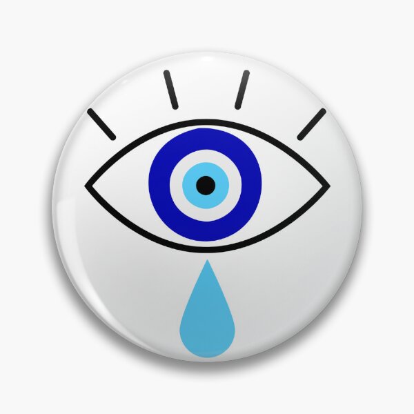 Item preview, Minimalist Evil Eye Tear Design - Blue Nazar Protection Symbol designed and sold by EniShiju.