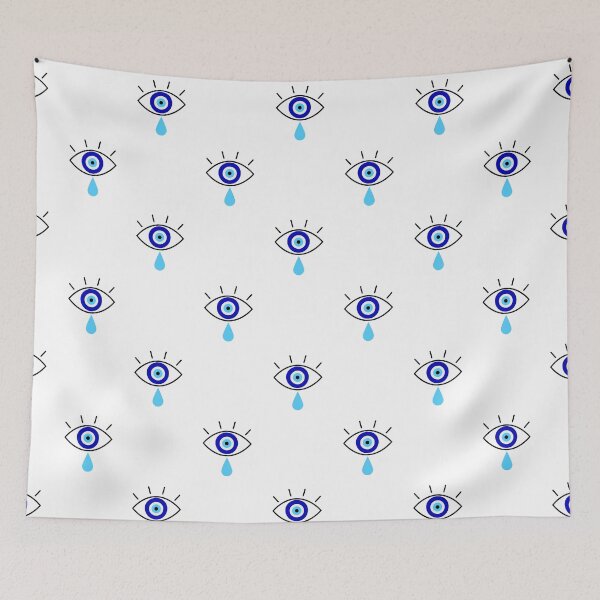Item preview, Minimalist Evil Eye Tear Design - Blue Nazar Protection Symbol designed and sold by EniShiju.