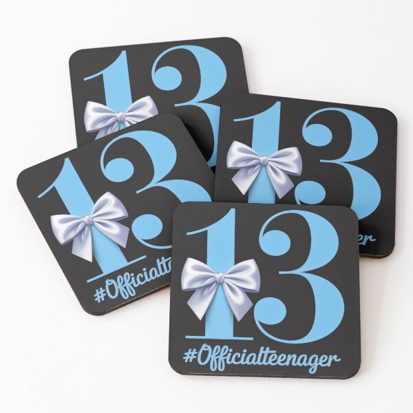 Artikelvorschau, 13. Geburtstag Mädchen Blaue Kokette Schleife Offizieller Teenager 2026 entworfen und verkauft von Clairenity Studio.