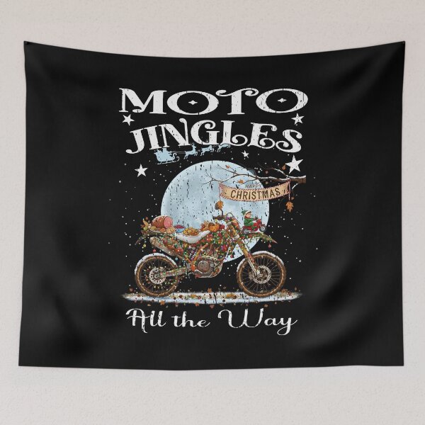 Item preview, MOTO JINGLES ALL THE WAY dual sport riders Christmas holidays Xmas dinner and trail adventures Presents and tree with the motorcycle motorbike dirt bike designed and sold by Jt41.